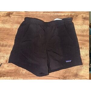 Patagonia Shorts Womens Small Black Baggies 4" Beach Swim Suit Summer Stretch